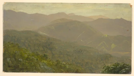 Rajz, hegyvidéki táj, 1865 augusztus