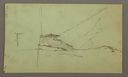 Rajz, Hegycsúcsok, folyó, 1868. július