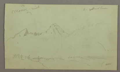 Rajz, Hegycsúcsok, valószínűleg 1868