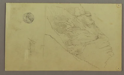 Rajz, hegyoldal, valószínűleg 1868