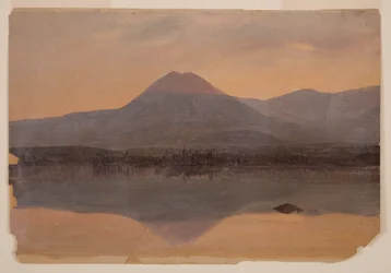Rajz, Mt. Katahdin a Katahdin-tó felől, 1860-70