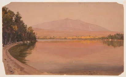 Rajz, a Katahdin hegy a Togue-tó felől, 1878