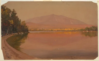 Rajz, a Katahdin hegy a Togue-tó felől, 1878