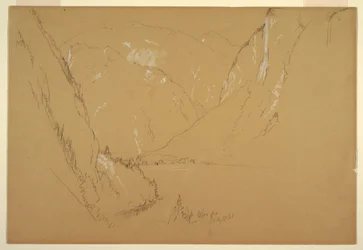 Rajz, "Obersee", Berchtesgarden közelében, Bajorország, 1868. július 17.
