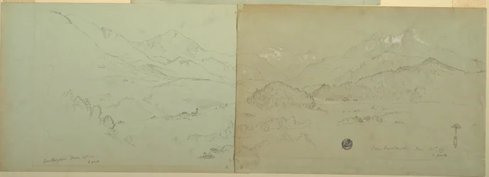 Rajz, Unter-Schönau panorámaképe, 1868