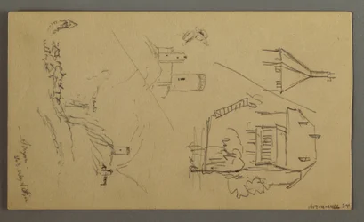 Rajz, Növénytanulmányok, Növényjegyzetek, Vízesés, 1868
