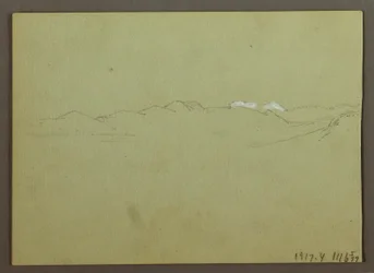 Rajz, Növény és tájkép tanulmány, 1869. április 28.