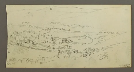 Rajz, medence és épületek, talán 1868