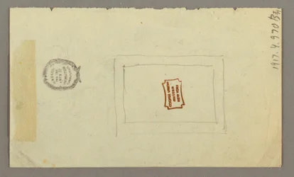 Rajz, téglalap alakú rajz, valószínűleg 1868