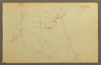 Rajz, sziklák, 1844