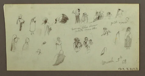 Rajz, Tetőteraszok a tengerre néznek, egy ház ajtaja, 1868. március 7.