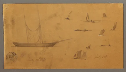 Rajz, Vitorlás tanulmányok, 1859. július 12-13., július 12-13.