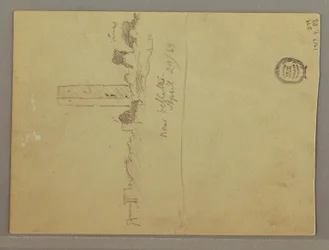 Rajz, vázlatok Olaszországból: Torony, hegy és ember, 1869. április 29.