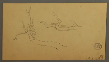 Rajz, Égi tanulmány a hegygerinc és a szivárvány felett, 1866. július