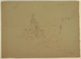 Rajz, "Szobor-szikla", 1851 szeptembere