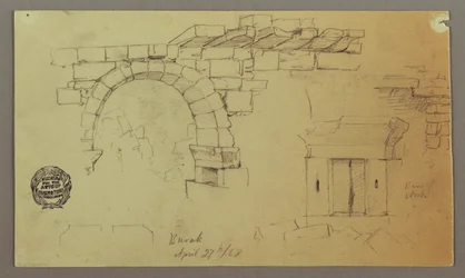 Rajz, kőív, kőalapzat, 1868. április 27.