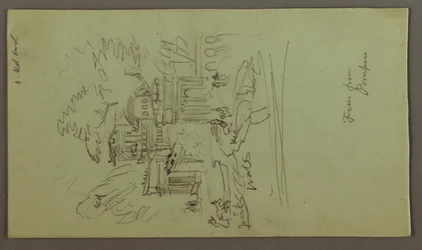 Rajz, tanulmány egy pompeji freskóról, valószínűleg 1868-69