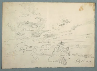 Rajz, Naplemente Olana felől, 1870. július 1.