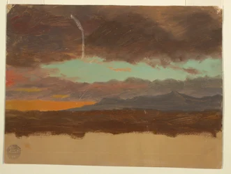 Rajz, Naplemente a Hudson-völgy felett, 1865-75