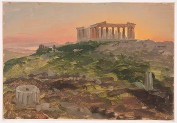 Rajz, A Parthenon délkeleti irányból, 1869. április