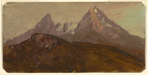 Rajz, A Watzmann, Berchtesgaden, Bajorország, 1868
