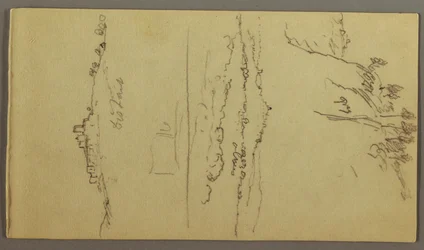 Rajz, Város a hegytető alatt, Hegyi város, valószínűleg 1868-69