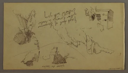 Rajz, Város a hegytető alatt, Hegyi város, valószínűleg 1868-69
