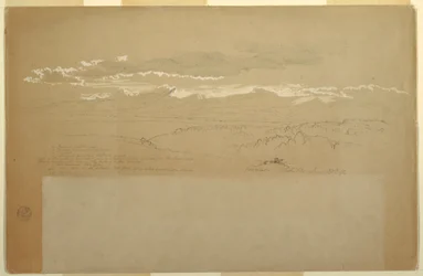 Rajz, Hegyvidéki kilátás, Ecuador, 1857. június 27.