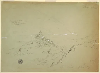 Rajz, Sien látképe a Rhone-völgyben, 1868. augusztus