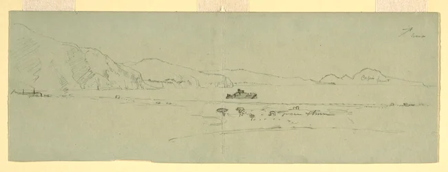 Rajz, Az olaszországi Capri Sorrentói-félszigetének látképe északkeletről, 1869