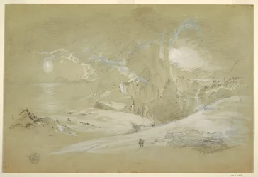 Rajz, Keresztvízió, Tájkép jelenséggel, 1868 szeptembere