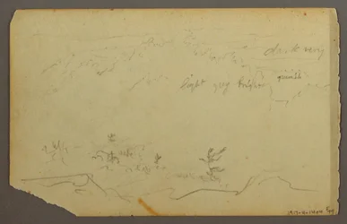 Rajz, Erdős táj, 1844