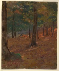 Rajz, erdei jelenet, 1870-80