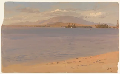 Mount Katahdin a Millinocket-tó felől