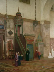 A damaszkuszi Nagymecset belső terének részlete, 1873-75