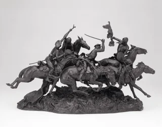 Az 1850-es öreg dragonyosok, 1905-ös modellezés, 1905-09 öntvény (bronz fekete patinával)