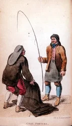 The Coal Porters Ackermanns World in Miniature, 19. század (színes lithó)
