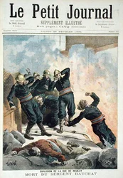 Robbanás a Rue de Reuilly-n és Bauchat őrmester halála, a Le Petit Journalból, 1894. február 26.