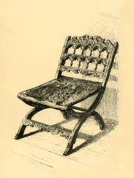 Összecsukható szék, diófa, 16-17. század, 1881.