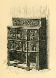 Tölgyfa szekrény, 15. század vége, 1881.