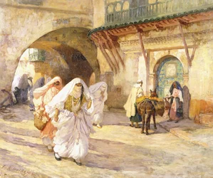 Arab nők az utcában,