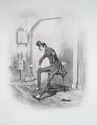 Alfred Jingle of No Hall, Nowhere, a "Charles Dickens: A Gossip about his Life", Thomas Archer, megjelent 1894 körül (litográfia).