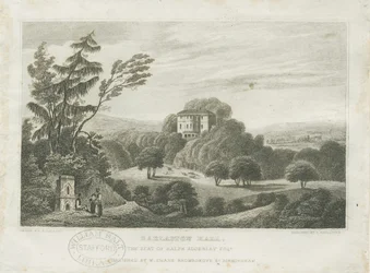 Barlaston Hall: metszet, nd [19. század közepe] (nyomat)
