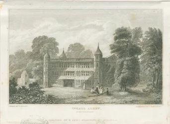 Tixall Hall – Gatehouse: metszet, nd [c 1830] (nyomtatás)