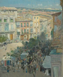 Kilátás egy dél-francia városra, 1910.