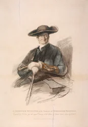 "Greenwich nyugdíjas Commodore Trunion karakterében", Greenwich Kórház, London, 1826