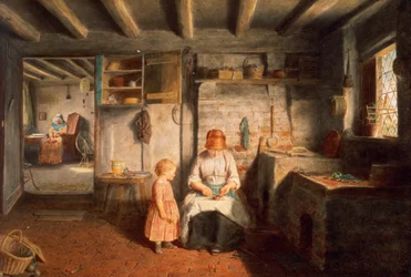 Vacsorára készülődés, 1854 (panel)