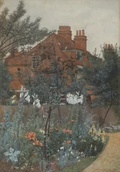 Kilátás a kertre a Bedford Parkban, 1885
