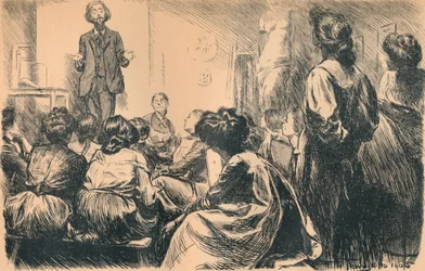 Megkezdődtek esti művészeti óráink, 1905