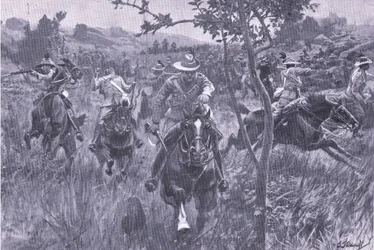 Támadás egy járőr ellen, az After Pretoria: The Guerilla War című filmből, amelyet a Harmsworth Bros Limited adott ki, 1901